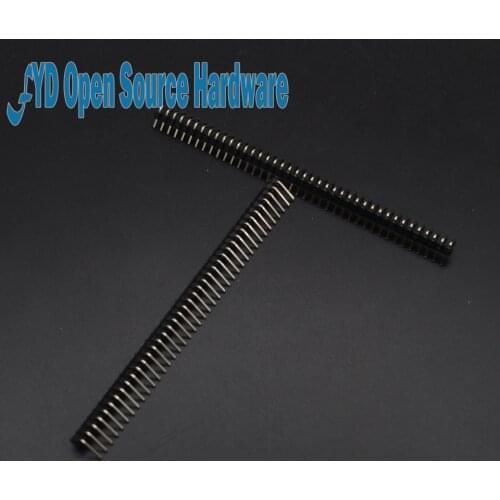 10pcs 40 Pin 1x40 Single Row Male 2.54mm Breakable Pin Header Right Angle Connector Strip bending