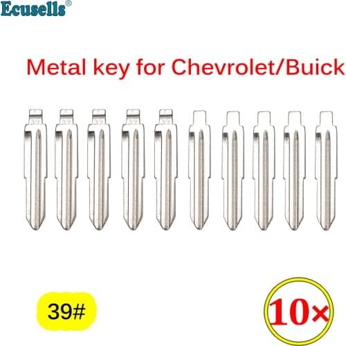 10Pcs/Lot Flip Blank Key Blade Uncut DW04R 39# for Chevrolet Buick Flip KD Car Key Blade NO.39 Right Blade