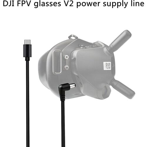 130cm DJI FPV Glasses V2 Cable Power Line Compatible Type-C Port Mobile Power Charger Charging for DJI FPV Accessories