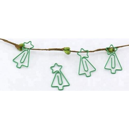 15pcs/lots green color Decorative custom Christmas tree Styled H0227 Paper Clip