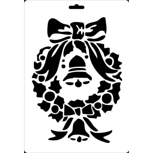 18*26 Christmas bell Layering Stencils for DIY Scrapbooking/photo album Decorative Embossing DIY Paper Cards Crafts