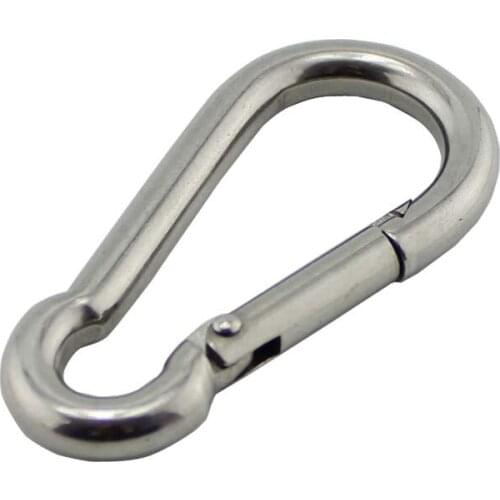 6*60mm carbine hook stainless steel wholesale snap hooks carabiner spring hook spring clip