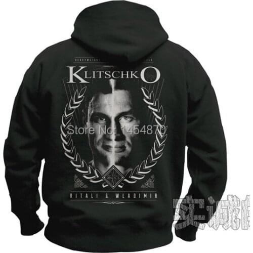 6 kinds vintage mma boxer Klitschko Cotton Zipper Hoodies shell jacket brand streetwear boxing hero winner skateboard Customize