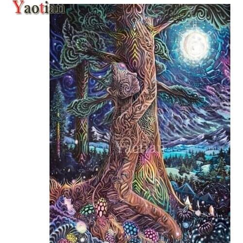 Abstract woman tree landscape Diamond Embroidery Full square round 5d DIY Diamond Painting Crystal Diamond Cross Stitch Mosaic