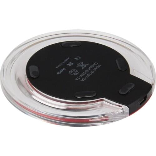 Wireless Charger Crystal Round Charging Pad for IPhone Android Edge Qi-Enabled Brand New and High Quality 100pcs/lot