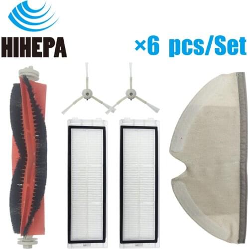 Side Brush,HEPA Filter,Main Roller Brush & Mopping Cloth for XIAOMI Mijia Robot 1ST,2ND & Robot Vacuum Roborock S50 S51 S52 S55