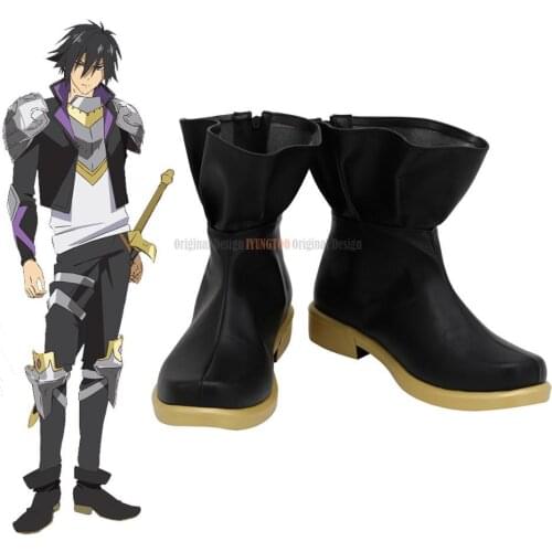 Seiya Ryuuguuin Shoes Cosplay The Hero Is Overpowered but Overly Cautious Seiya Cosplay Boots Black Shoes