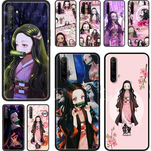 Phone Case For Realme GT Neo 8 7 6 5 Pro V15 V13 C25 C21 C20 C15 X50 X7 Q2 XT Cover Demon Slayer Nezuko Anime