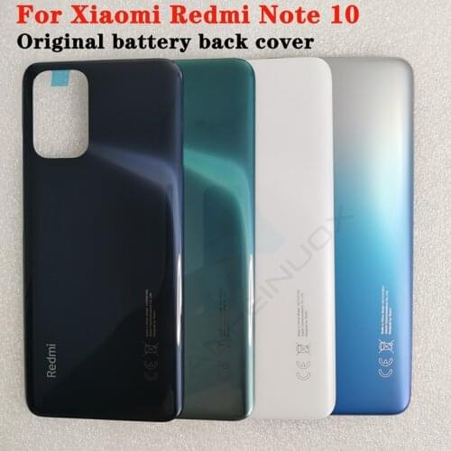 For Redmi Note 10 100% Original Battery Back Cover For Xiaomi Redmi Note 10 Phone Back Cover Case Parts Replacement