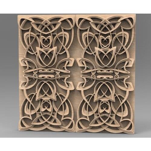 Decor panel flower 3D model for cnc 3D carved figure sculpture machine in STL file 3D furniture decoration Decor