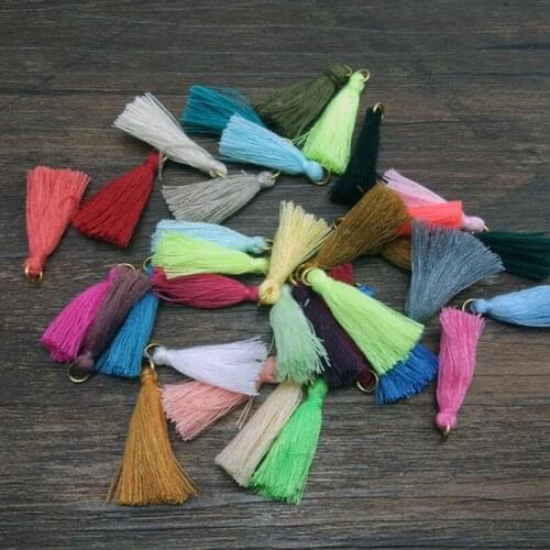 DIY 100PCS Mixed Silky Tassels Pendant Sewing Craft wedding DIY decoration Accessories 30MM