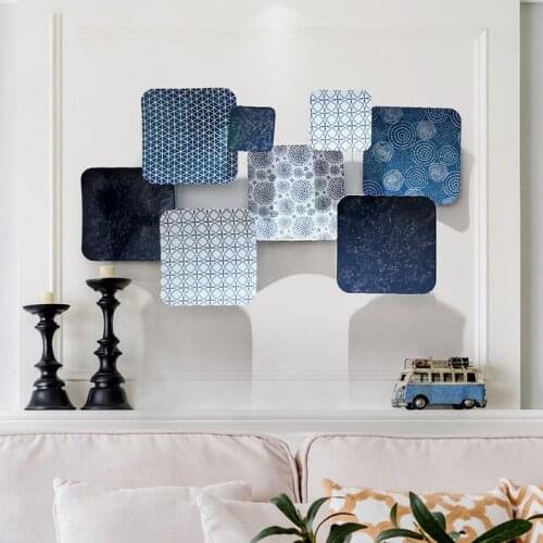 European Wrought Iron Wall Hanging Ornaments Home Livingroom Sofa Background 3D Wall Mural Crafts Hotel Wall Sticker Decoration