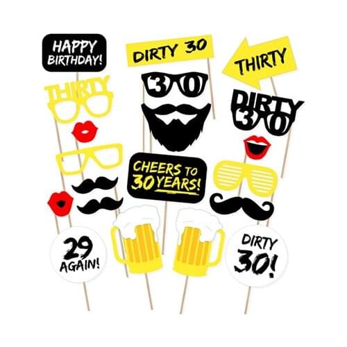 Fathers Day Anniversary Party Photobooth Props Happy Birthday Party 29 Again Decorations Dirty 30 Photo Booth Props PZ075