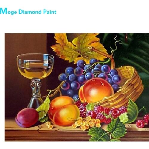Fruit Wine Glass Still Life Diamond Painting Round Full Drill Nouveaute DIY Mosaic Embroidery 5D Cross Stitch Oil Pattern