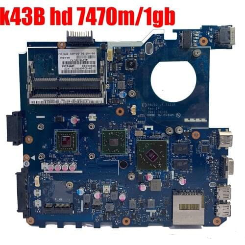 K43B Motherboard For Asus K43B Main Board with C-60 HD7470M LA-7321P 60-N8TMB1100-A01 100% Full test Good Work