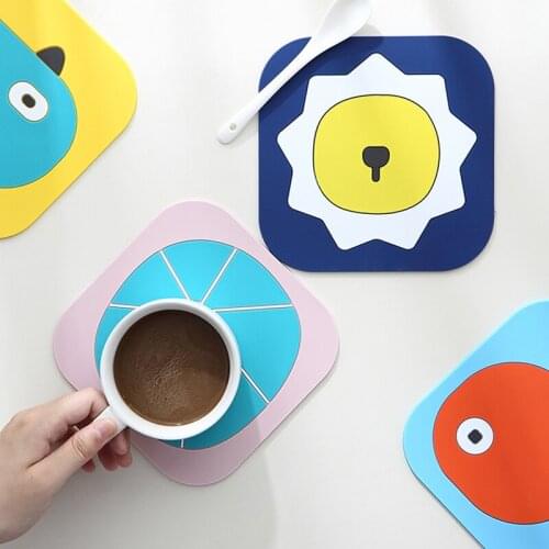 Square Heat Resistant Silicone Mat Drink Cup Coasters Non-slip Pot Holder Table Placemat Kitchen Accessories Onderzetters Tool