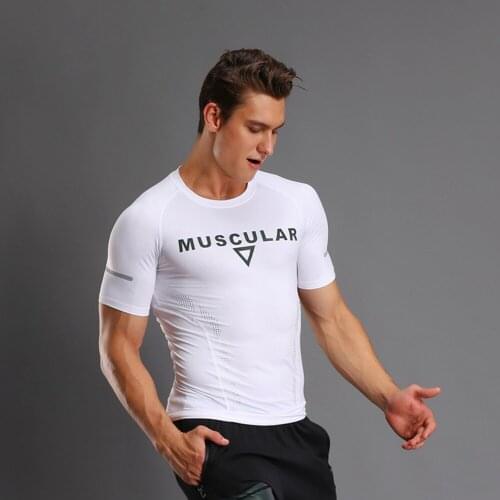 Sport t Shirt men Quick Dry compression Jersey Fitness Running tshirt Short Sleeve Gym Sports Top Tee Clothing
