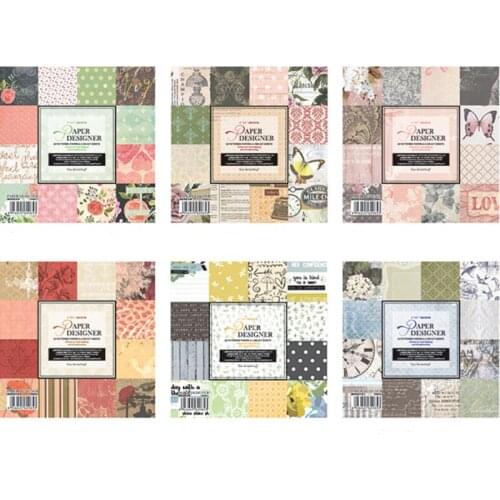 6 Inch 26pcs Scrapbook Paper Bag Set Handmade Background Paper Craft Background Paper Pad