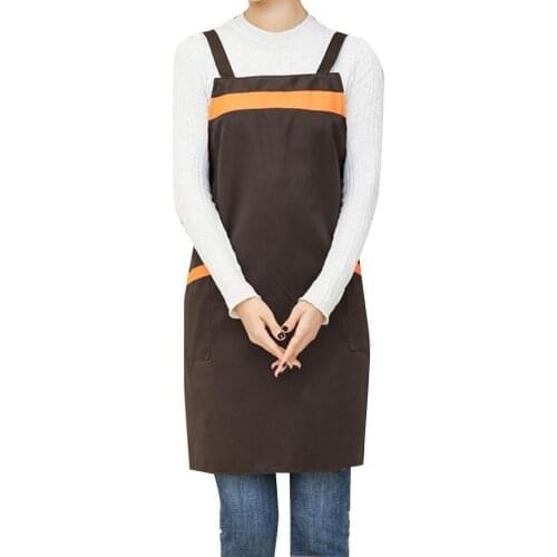 Fashion Sleeveless Adjustable Unisex Bib Apron Cooking Cleaning with Pockets Household Cleaning Tools