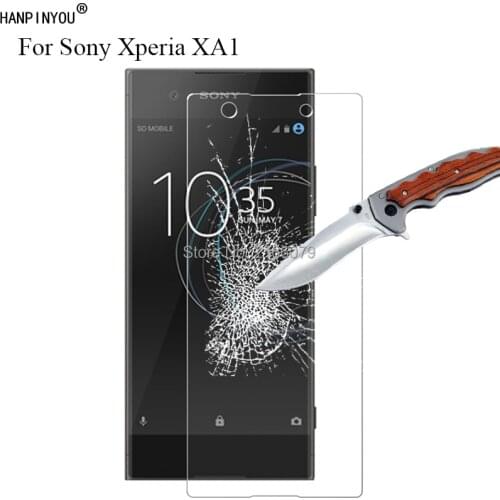 New 9H 2.5D Tempered Glass Screen Protector For Sony Xperia XA1 / XA1 Dual G3112 G3116 G3121 5.0" Protective Film + Clean Tools