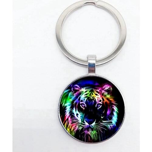 Popular New 3D Color Tiger Keychain Charm Tiger High-quality Selling Keychain Men and Women Jewelry Gifts