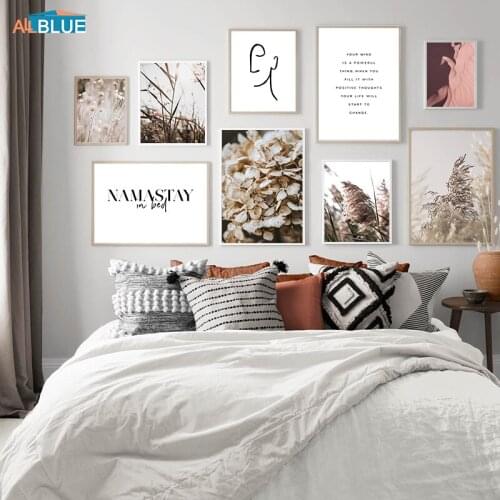 Desert Flower Plants Canvas Poster Nordic Wall Art Painting Abstract Face Posters And Prints Decorative Picture For Living Room