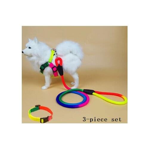 Dog leash dog leash pet collar cat leash teddy dog rope medium small dog breast strap dog chain