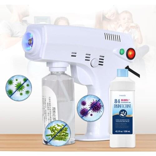 Hair Spray Nano Hair Steamer Nano Steam Gun Hair Coloring Hair Care Facial Skin Spa Humidifier 280ML Tank Blue Nano Mixed Vapor