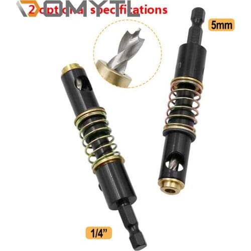 Professional Self Centering Hinge Twist Drill Bits 1/4 "and 5mm Screw Hole Saw Woodworking Reaming Cabinet Tool