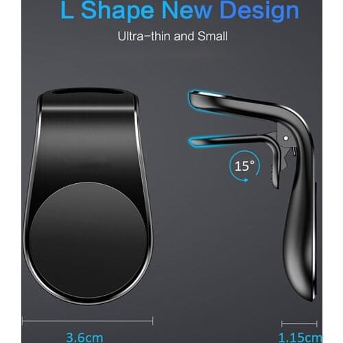 Universal Magnetic L-Type Phone Holder in Car Phone Stand Clip for Mount Car Magnetic Phone Holder Suit to All Model Cellphone