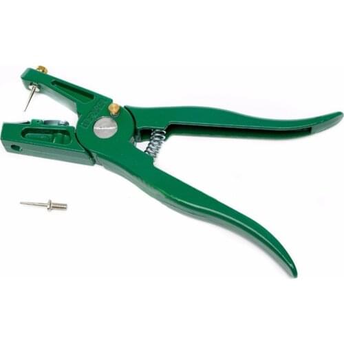 Ear tag pliers Animal Control Device Green Metal ear thorn tongs Swine Cow Sheep Rabbit Identification tool Free shipping