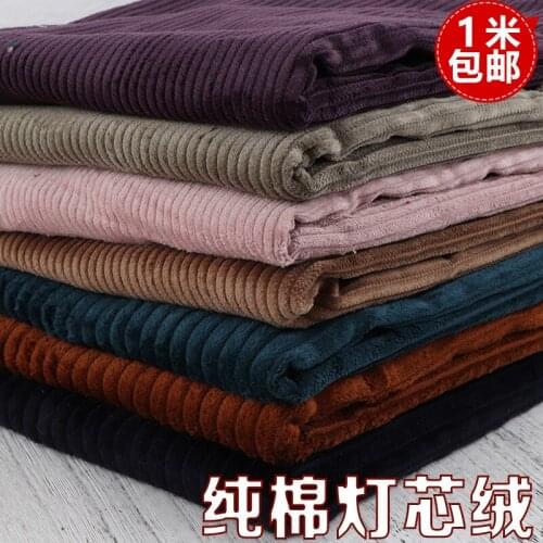 Pure cotton corduroy fabric clothing flannelette sand wash without playing casual pants pants suit jacket fabrics