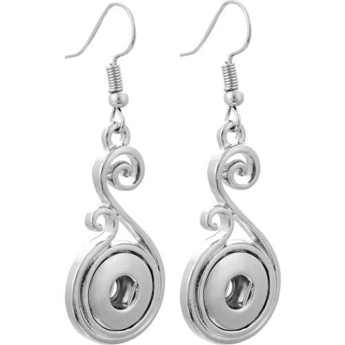 New Snap Jewelry Vintage Metal 12mm Snap Earrings Fit Fashion Mini 12mm Snap Button Earrings for Women Girl DIY Accessories