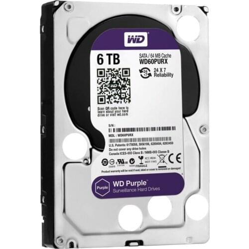 WESTERN DIGITAL PURPLE WD60PURX 6TB SATA 6 GB/S 7/24 SAFETY HARDDİSK RFB