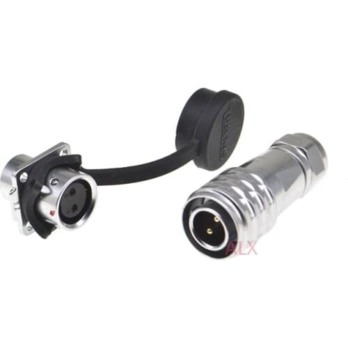 1pcs SF12 aviation plug socket metal waterproof push-pull circular quick connector male socket & female plug 2/3/4/5/6 pin wire