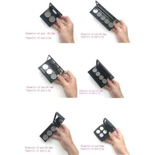 10pcs makeup Cosmetics DIY Storage Tool, Empty Magnetic Eyeshadow Palette with stainless steel pan and brush