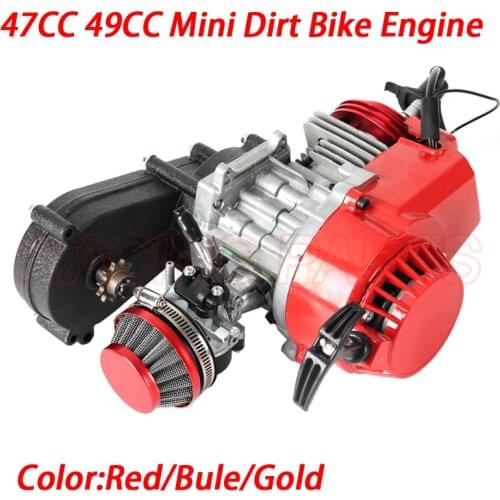 49cc 2-Stroke Pocket Bike Engine Motorcycle Engine Motor Air Filter Pullstart Quad Pocket Bike Cross Bike ATV