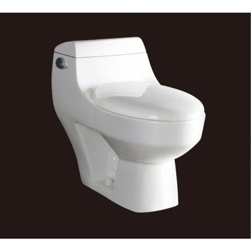 2016 new style water closet one piece S-trap ceramic toilets with PVC Adaptor and soft close seat cover AST108 UPC cerificate