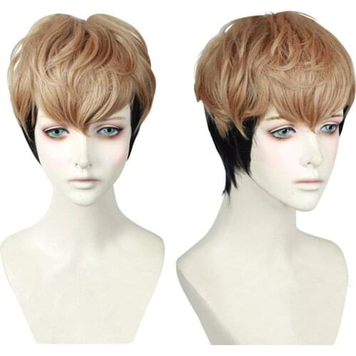2020 Killing Stalking SangWoo Short Wig Cosplay Heat Resistant Synthetic Hair Men Fashion Wigs + Wig Cap