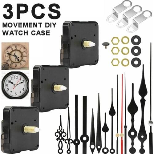 3 Set DIY Wall Clock Movement Mechanism Replacement Watch Set Combination Hands Pointer Repair Movement Tools Kits Accessories