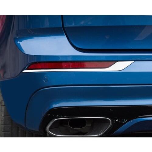 Car Styling Accessories 2pcs ABS Silver Chrome Plated Rear Fog Light Decoration Strip Cover Trim Fit For VOLVO XC60 2018