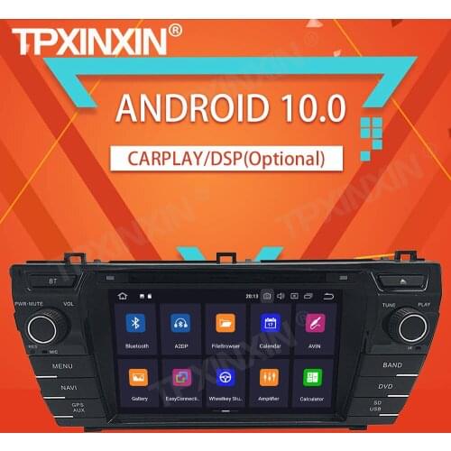 4+64G For Toyota Corolla 2013-2016 Android10.0 Stereo Car Radio Tape Recorder Multimedia Video Player GPS Navigation HeadUnit
