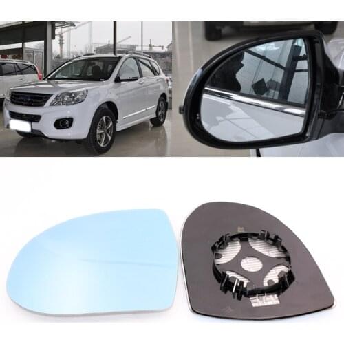 For Haval H6 Car Side View Door Wide-angle Rearview Mirror Blue Glass With Base Heated 2pcs