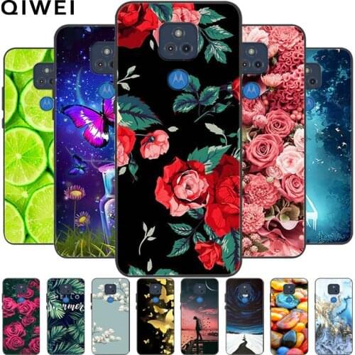 For Moto E7 Plus Case Flowers Soft Silicon Phone Back Cover For Moto E7 Cases TPU Coque For Motorola Moto E7 Plus E7Plus e 7