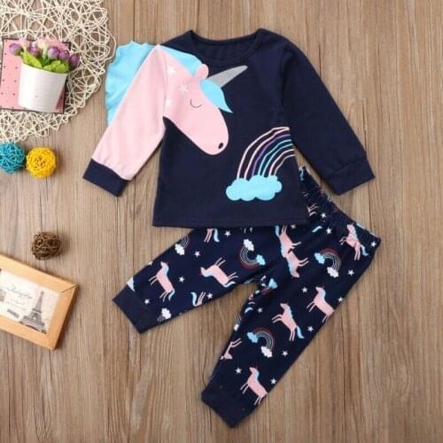 Kids Baby Girls Tops Sweatshirt Long Pants Outfits Set Tracksuit Clothes 1-6T