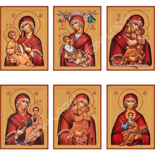 DIY Diamond Painting Orthodox Full Square/Round Diamond Mosaic Home Decor Crystal Diamond Embroidery Religious Icons Wall Arts