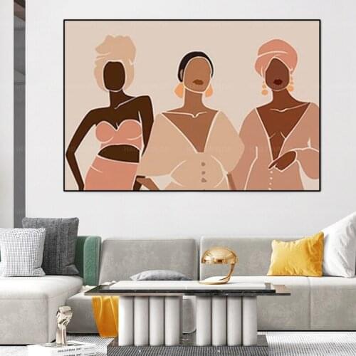 Canvas Painting Poster Abstract African American Black Art Canvas African Girl Afro Man Wall Beautiful Home Decor best gift