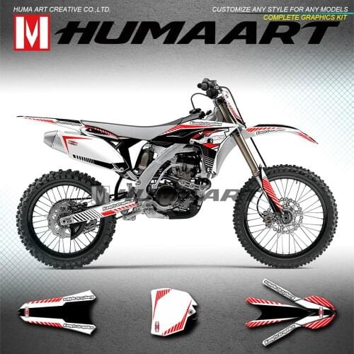 HUMAART MX Graphics PVC Vinyl Decals Complete Wrap Kit for YZF250 YZ250F YZF 250 2010 2011 2012 2013