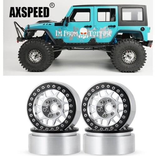 AXSPEED Alloy Metal 1.9" Beadlock Wheel Rims for Axial SCX10 Traxxas TRX4 TRX-4 D90 CC01 TF2 1/10 RC Crawler Car Accessories