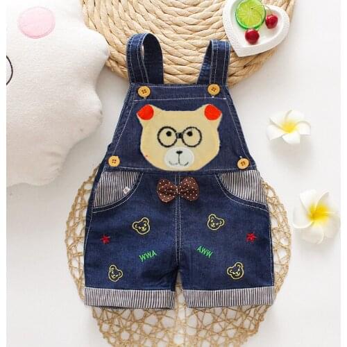 IENENS Baby Clothes Toddler Overalls Summer Thin Shorts Boy Dungarees Infant Denim Short Pants Toddler Girl Jumpsuit Clothing